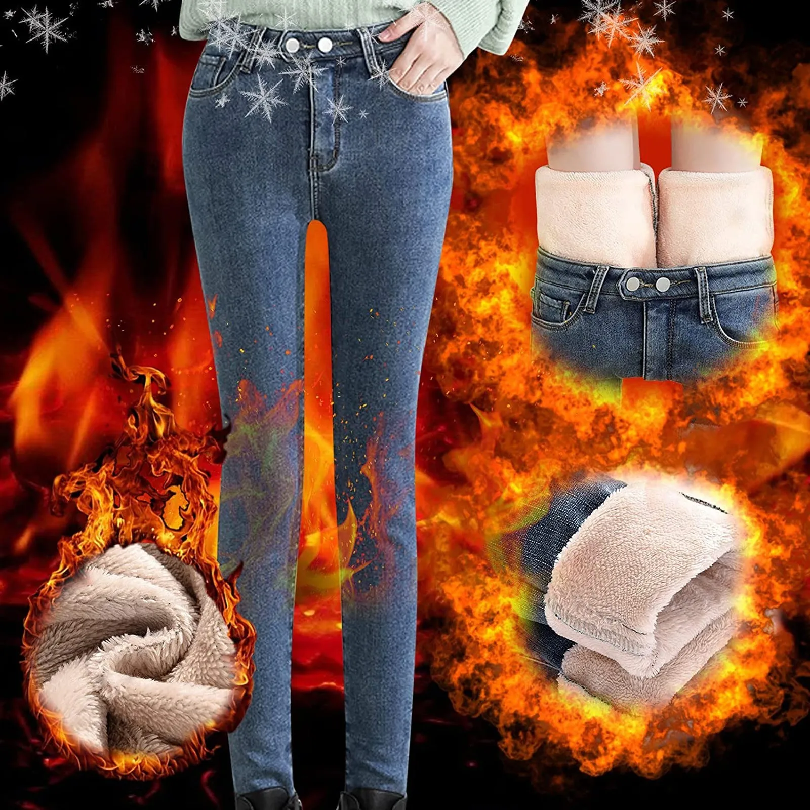 2021 Women's Winter Pants Fashion Button Up Pencil Pants With Pockets Solid Color Fleece Warm Pants For Women pantalon femme
2021 Women's Winter Pants Fashion Button Up Pencil Pants With Pockets Solid Color Fleece Warm Pants For Women pantalon femme