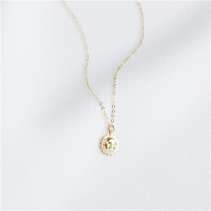 14K Gold Filled Sun Pendant Necklace Handmade Jewelry Choker Pendants Collier Femme Kolye Collares Boho Necklace for Women
14K Gold Filled Sun Pendant Necklace Handmade Jewelry Choker Pendants Collier Femme Kolye Collares Boho Necklace for Women