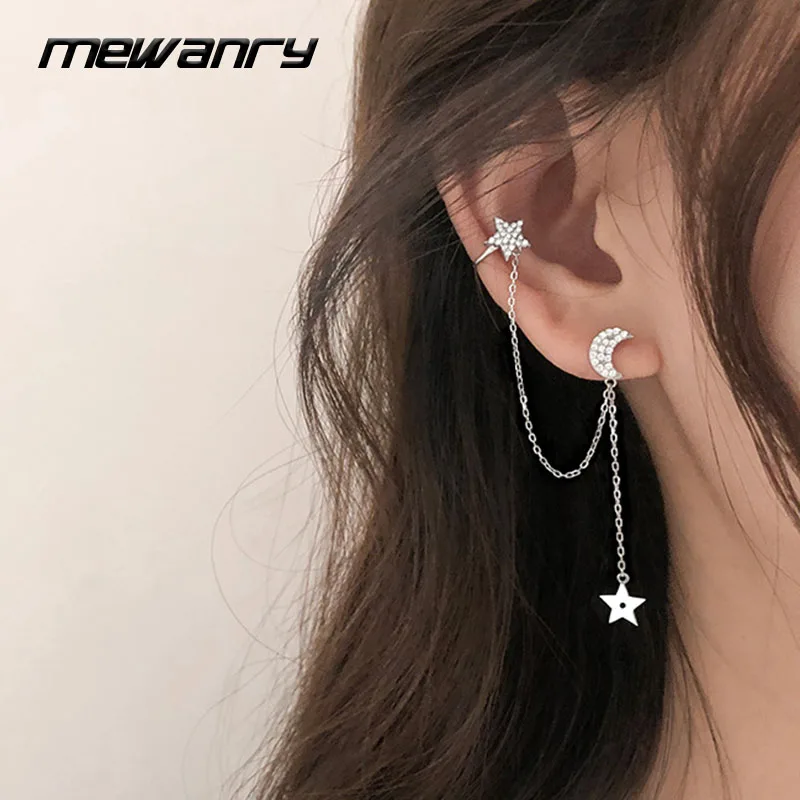 Mewanry Silver Color Silver Drop Earrings for Women Trend Creative Asymmetric Zircon Stars and Moon Party Jewelry Birthday Gifts
Mewanry Silver Color Silver Drop Earrings for Women Trend Creative Asymmetric Zircon Stars and Moon Party Jewelry Birthday Gifts