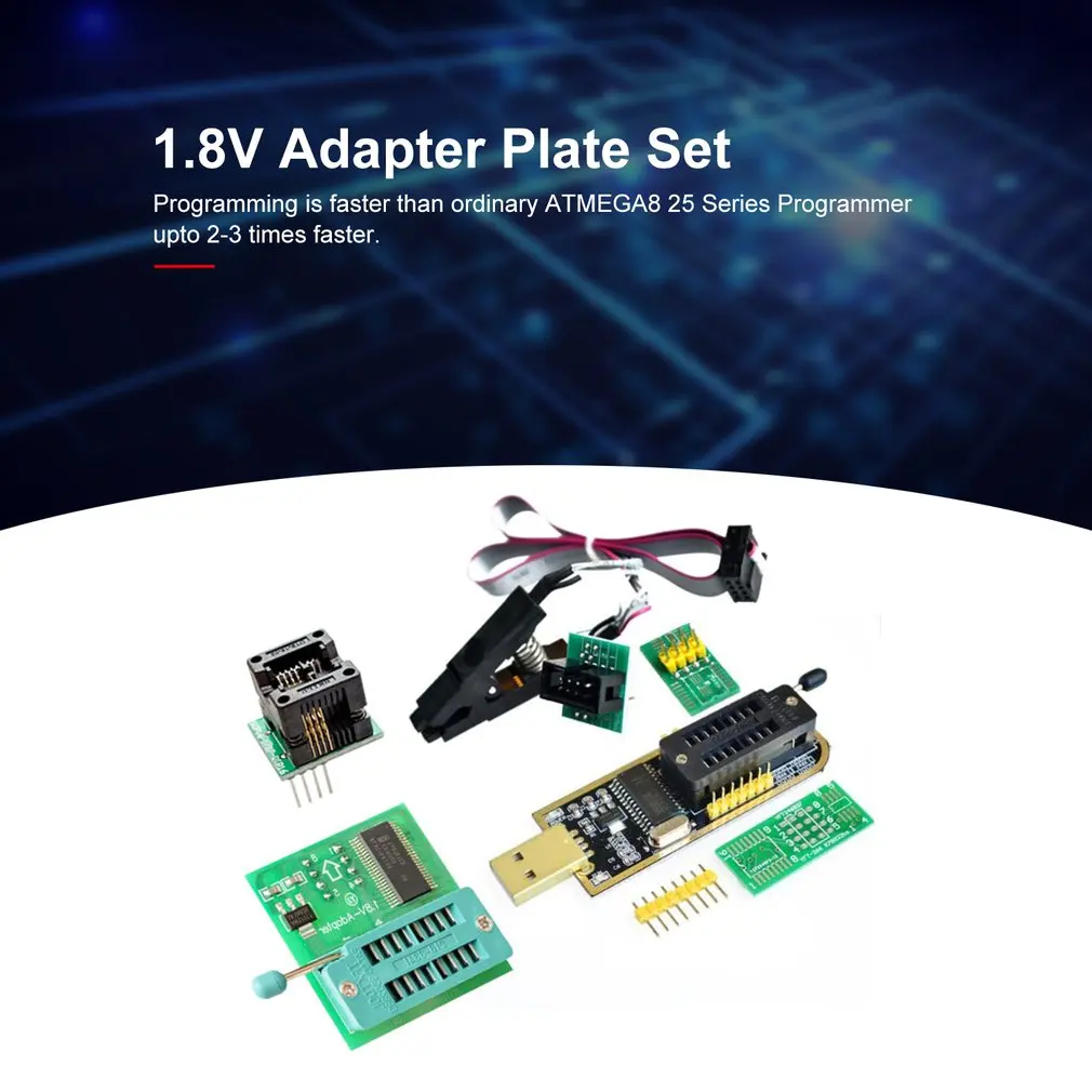 EEPROM Flash BIOS USB Programmer Set + SOP8 Adapter Plate 1.8V Adapter Plate 1.8V Conversion Base Adapter Board
EEPROM Flash BIOS USB Programmer Set + SOP8 Adapter Plate 1.8V Adapter Plate 1.8V Conversion Base Adapter Board