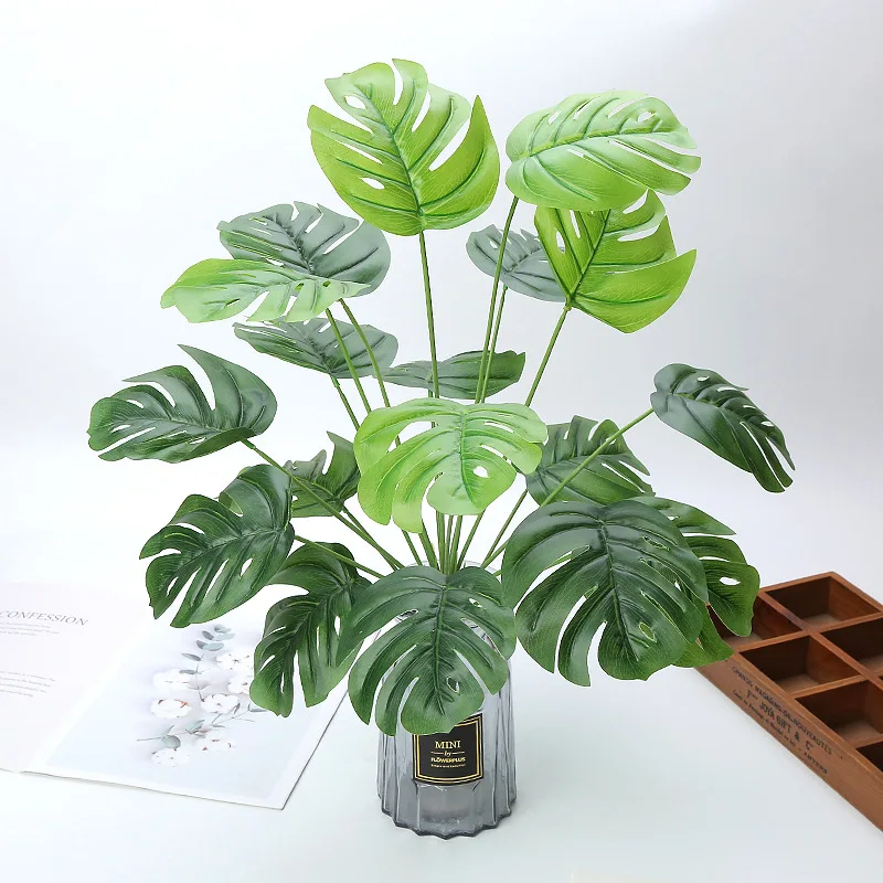 58cm 18Fork Fake Plants Large Artificial Palm Tree Branch Plastic Tropical Monstera False Turtle Leaf for Home Garden Room Decor
58cm 18Fork Fake Plants Large Artificial Palm Tree Branch Plastic Tropical Monstera False Turtle Leaf for Home Garden Room Decor