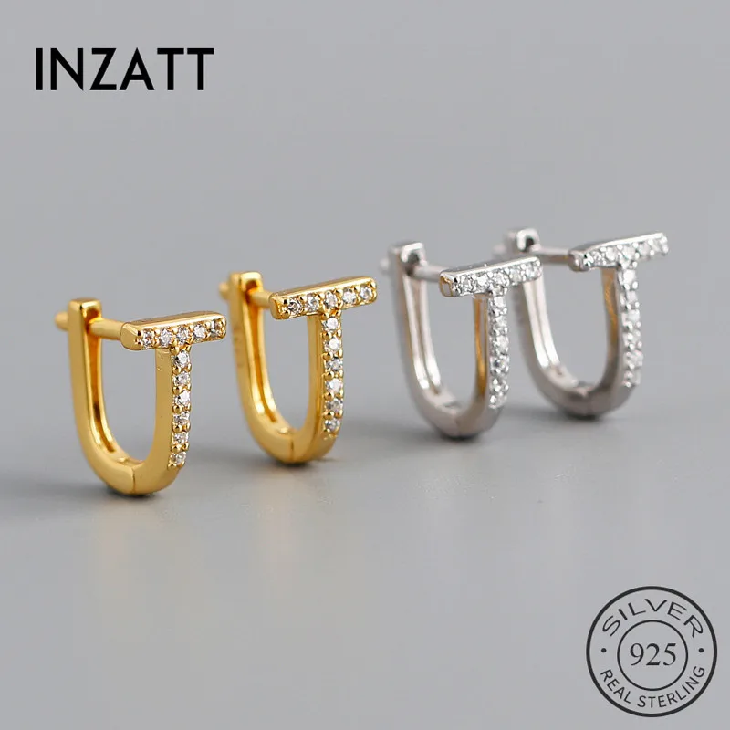INZATT Real 925 Sterling Silver Zircon Letter T Hoop Huggies Earrings For Fashion Women Geometric Fine Jewelry Punk Accessories
INZATT Real 925 Sterling Silver Zircon Letter T Hoop Huggies Earrings For Fashion Women Geometric Fine Jewelry Punk Accessories