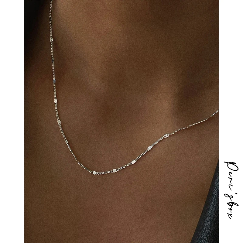 Peri'sbox Super Shiny 925 Sterling Silver Thin Chain Necklace Jewelry for Women Real Silver Link Chains Necklaces Gifts for Her
Peri'sbox Super Shiny 925 Sterling Silver Thin Chain Necklace Jewelry for Women Real Silver Link Chains Necklaces Gifts for Her