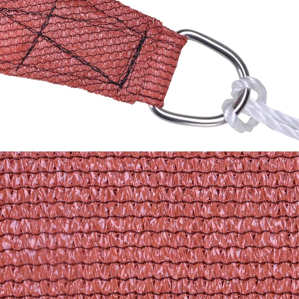 Triangle Sun Shade Sail PE Metal Ring Hanging Canopy UV Block for Garden Swimming Pool Outdoor Camping with Rope (Red, 3 Meter)
Triangle Sun Shade Sail PE Metal Ring Hanging Canopy UV Block for Garden Swimming Pool Outdoor Camping with Rope (Red, 3 Meter)