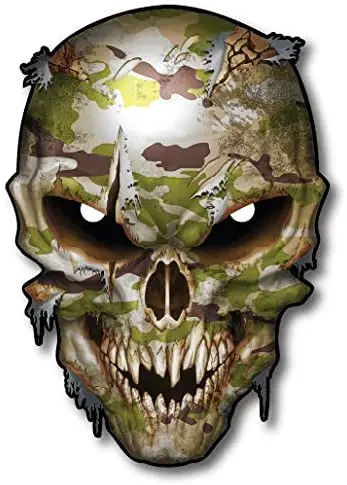 

Camouflage Skull Decal Army Car Truck Military Pack Sticker TGL Thin Green Line Army. Marine Corps Navy Air Force Coast