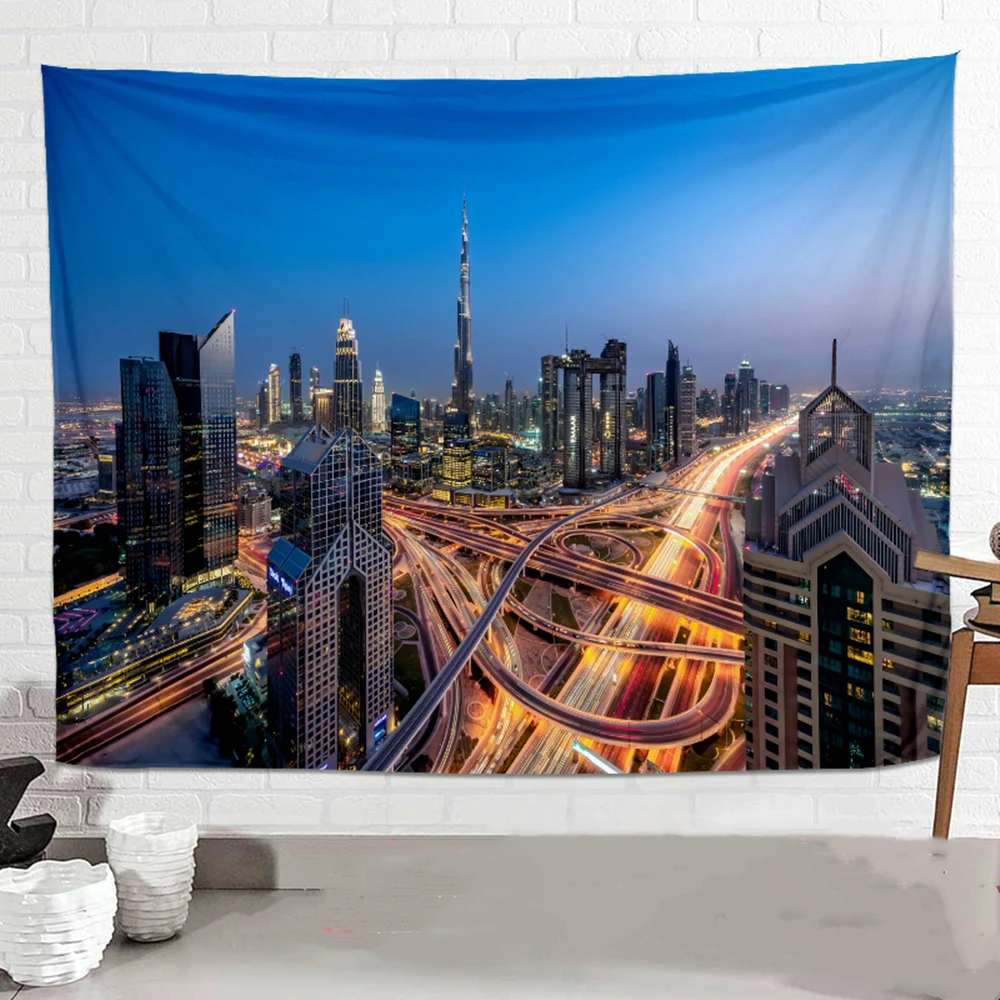 Dubai Tapestry Wall Art City Attractions Poster Polyethylene Banners Flags Wall Hanging Canvas Painting Bar Cafe Home Decor
Dubai Tapestry Wall Art City Attractions Poster Polyethylene Banners Flags Wall Hanging Canvas Painting Bar Cafe Home Decor