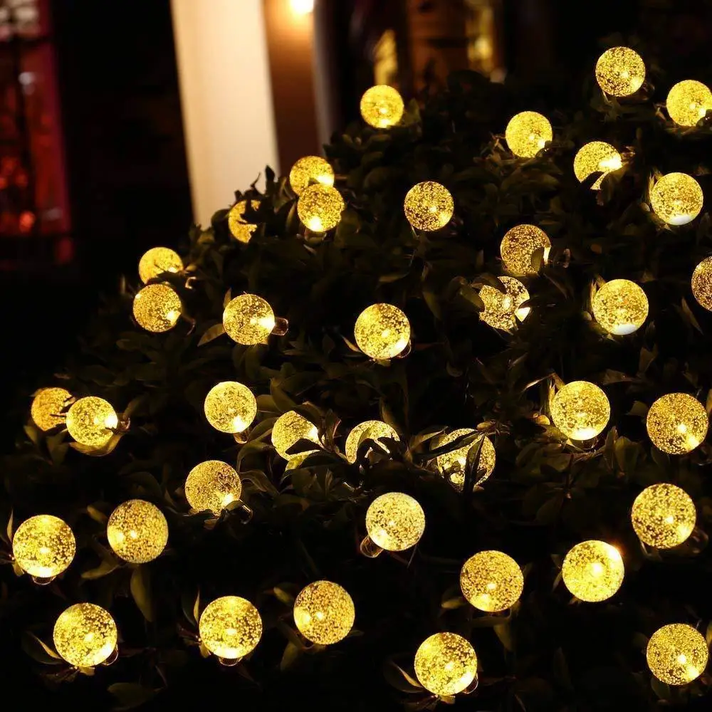 Solar Energy Lamp String LED Crystal Bubble Ball 20 Lamp Outdoor Waterproof Christmas Decoration Lamp String 5m
Solar Energy Lamp String LED Crystal Bubble Ball 20 Lamp Outdoor Waterproof Christmas Decoration Lamp String 5m