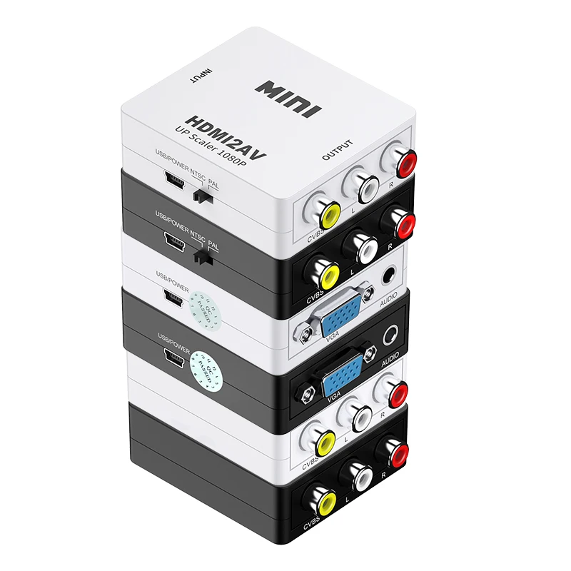 Мини-адаптер HDMI на VGA HD2VGA AV2HDMI с аудиоконвертером цифровой аналоговый AV/CVBS |