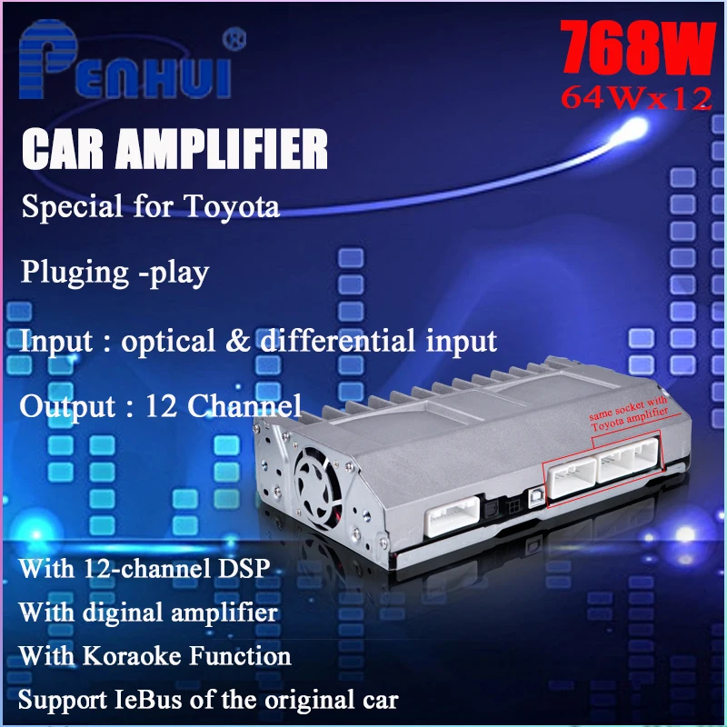 12 Channel Car DSP Amplifier Built in DSP and Karaoke Modules for Toyota Cars audio for the car with JBL Pioneer amplifier
12 Channel Car DSP Amplifier Built in DSP and Karaoke Modules for Toyota Cars audio for the car with JBL Pioneer amplifier