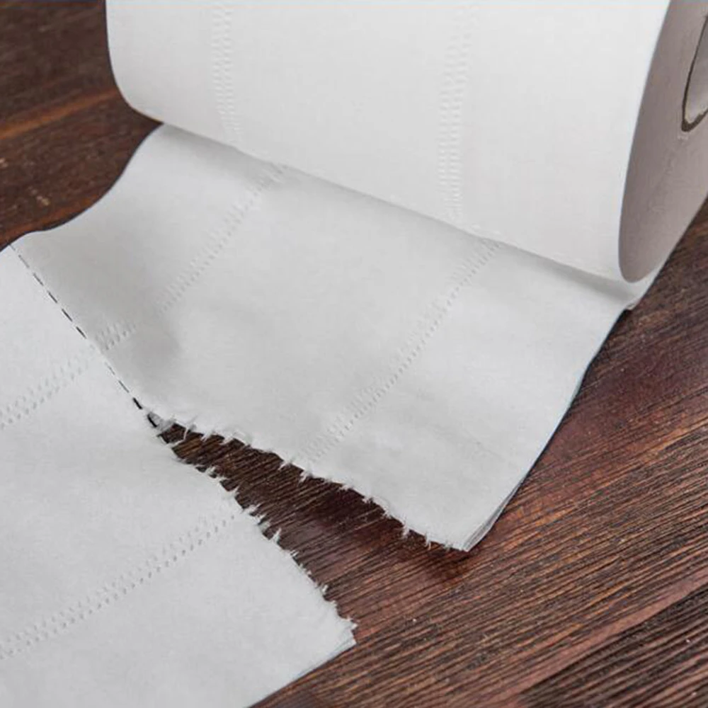 10 Roll 4ply White Toilet Paper Native Wood Pulp Tissue Hollow Replacement Roll Paper Household Prevent Flu Toilet Tissue