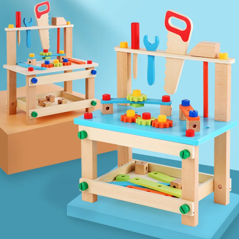 

Игрушка деревянная детская универсальная в сборе, инструмент для моделирования и разборки, настольное кресло, пазл с гайкой, игрушка в пода...