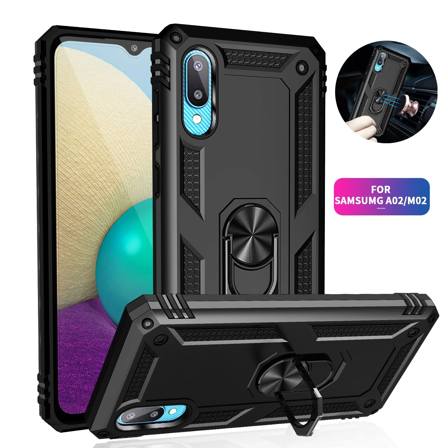 Ударопрочный армированный чехол с подставкой для телефона Huawei P40 P30 P20 Mate 30 Honor 20 Pro