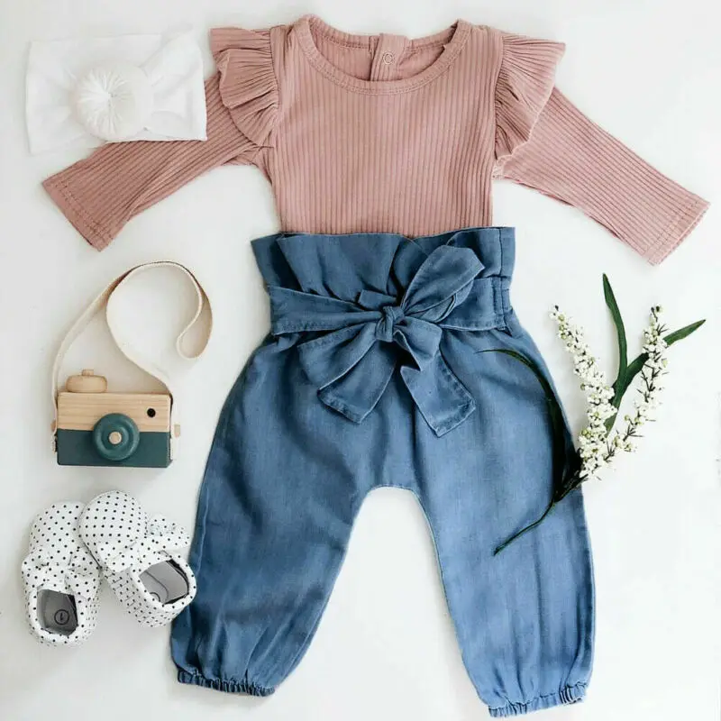 Newborn Baby Girl Clothes Cotton Soft Baby Girl Long Sleeve Jumpsuit Romper Bodysuit Bowknot Pants 2Pcs Outfits Sets 0-24M
Newborn Baby Girl Clothes Cotton Soft Baby Girl Long Sleeve Jumpsuit Romper Bodysuit Bowknot Pants 2Pcs Outfits Sets 0-24M