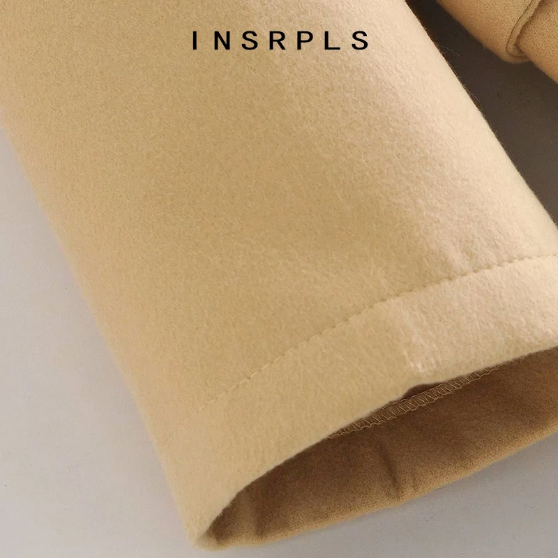INSRPLS Women Fashion Double Breasted Pockets Woolen Coat Vintage Long Sleeve Back Vents Female Outerwear Chic Overcoat
INSRPLS Women Fashion Double Breasted Pockets Woolen Coat Vintage Long Sleeve Back Vents Female Outerwear Chic Overcoat