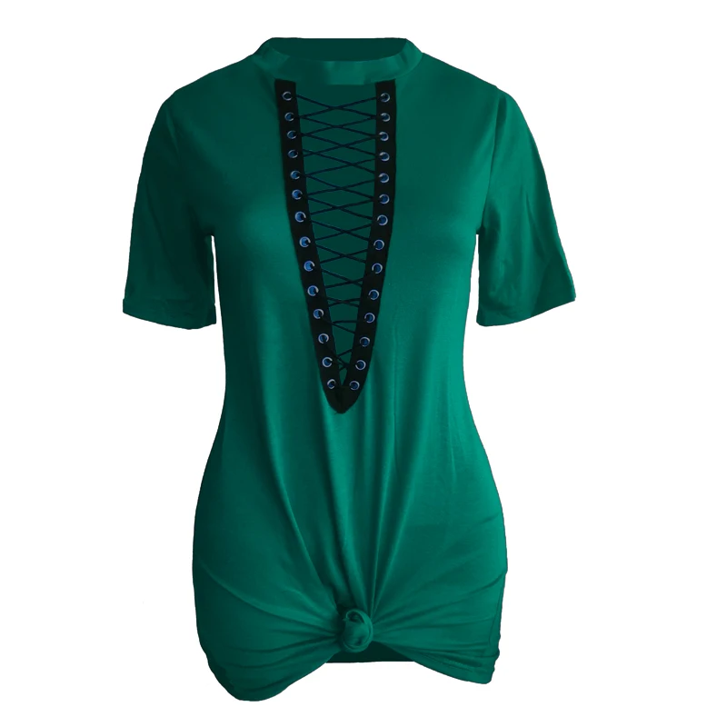 Sexy Women's Eyelet Deep V-neck Short Sleeve Dress Short Skirt Nightclub Fashion T-shirt Dress Everyday wear, random match
Sexy Women's Eyelet Deep V-neck Short Sleeve Dress Short Skirt Nightclub Fashion T-shirt Dress Everyday wear, random match