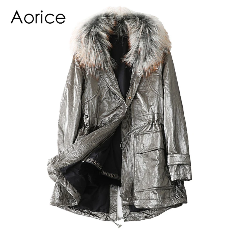 Aorice Women's Winter Warm Natural Fox Fur Coat Lady Female Real Fur Parka Jacket Overcoats A41619
Aorice Women's Winter Warm Natural Fox Fur Coat Lady Female Real Fur Parka Jacket Overcoats A41619