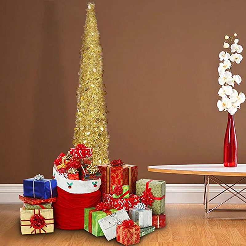 Foldable Reusable Green Tinsel Tree Decoration Xmas Simulation Trees Shiny Leaves Green Reflective Sequins
Foldable Reusable Green Tinsel Tree Decoration Xmas Simulation Trees Shiny Leaves Green Reflective Sequins