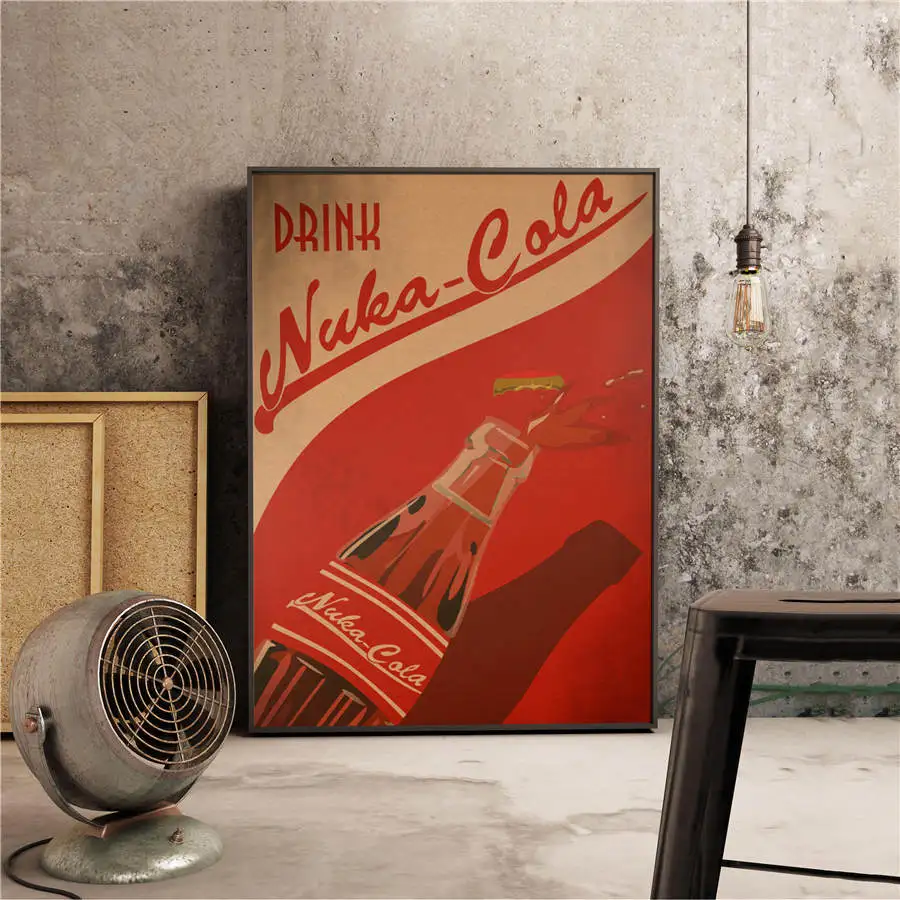 Fallout 3 4 игровой плакат античный рисунок винтажная печать настенная наклейка