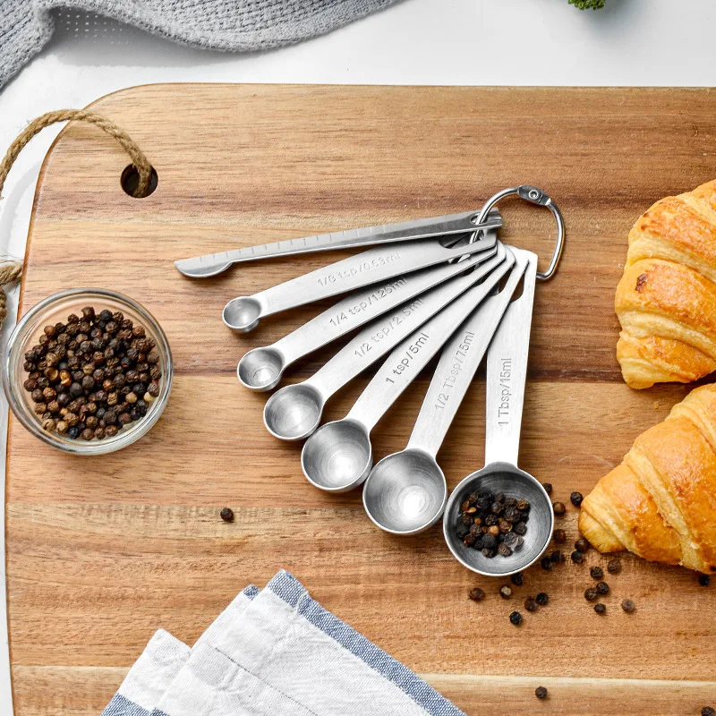 7Pcs Stainless Steel Measuring Spoon Set Multipurpose Food-grade Powder Measure Scoop Kitchen Cooking Home Baking Tools
7Pcs Stainless Steel Measuring Spoon Set Multipurpose Food-grade Powder Measure Scoop Kitchen Cooking Home Baking Tools