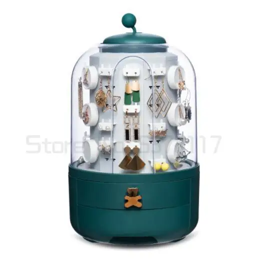 360 Rotating Jewelry Organizer Cosmetic Storage Box Transparent Makeup Organizer Earring Necklace Desktop Organizer Dropshipping
360 Rotating Jewelry Organizer Cosmetic Storage Box Transparent Makeup Organizer Earring Necklace Desktop Organizer Dropshipping
