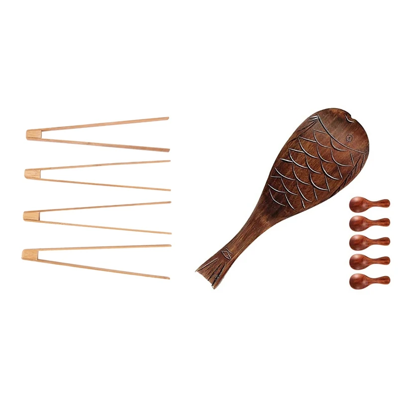 4PCS 12 Inch Toast Tongs, Bamboo Toast Tongs With Wood Rice Paddle Rice Serving Spoon
4PCS 12 Inch Toast Tongs, Bamboo Toast Tongs With Wood Rice Paddle Rice Serving Spoon