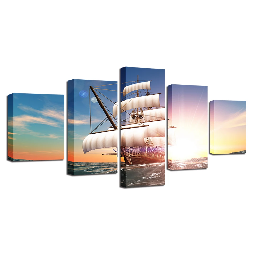 Canvas Painting Home Decor Framework 5 Pieces Sailboat At Sea Prints Sail Boat Sailing Away Poster Living Room Wall Art
Canvas Painting Home Decor Framework 5 Pieces Sailboat At Sea Prints Sail Boat Sailing Away Poster Living Room Wall Art