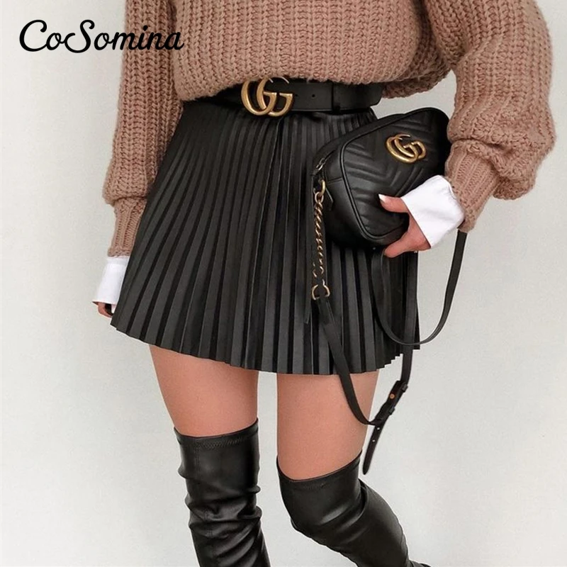 Юбка женская плиссированная с завышенной талией, из искусственной кожи
Юбка женская плиссированная с завышенной талией, из искусственной кожи