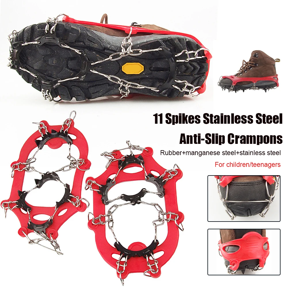 Crampons Traction Cleats 11 Spikes Stainless Steel Anti-Slip Ice Snow Grip Shoes Boots Walking Fishing Hiking Winter Snow Spike
Crampons Traction Cleats 11 Spikes Stainless Steel Anti-Slip Ice Snow Grip Shoes Boots Walking Fishing Hiking Winter Snow Spike