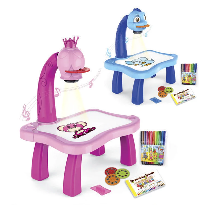 Led Projector Drawing Table Toys Kids Painting Board Desk With Light Music Projector Painting Educational Learning Children Gift
Led Projector Drawing Table Toys Kids Painting Board Desk With Light Music Projector Painting Educational Learning Children Gift