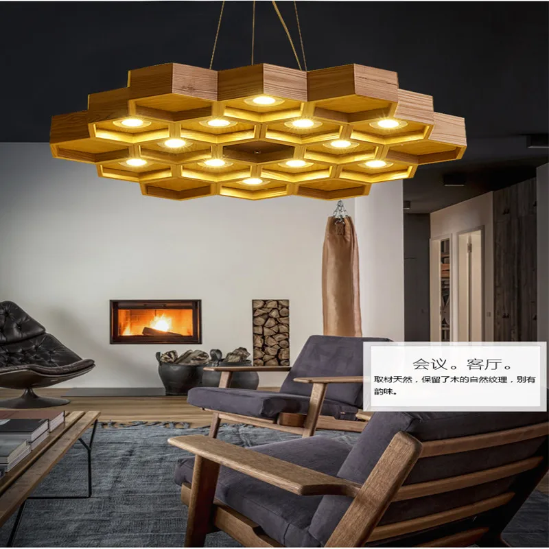 LED wood honeycomb pendant light Designer's Choice creative minimalist living room dining wooden pendant lamp hanglamp
LED wood honeycomb pendant light Designer's Choice creative minimalist living room dining wooden pendant lamp hanglamp