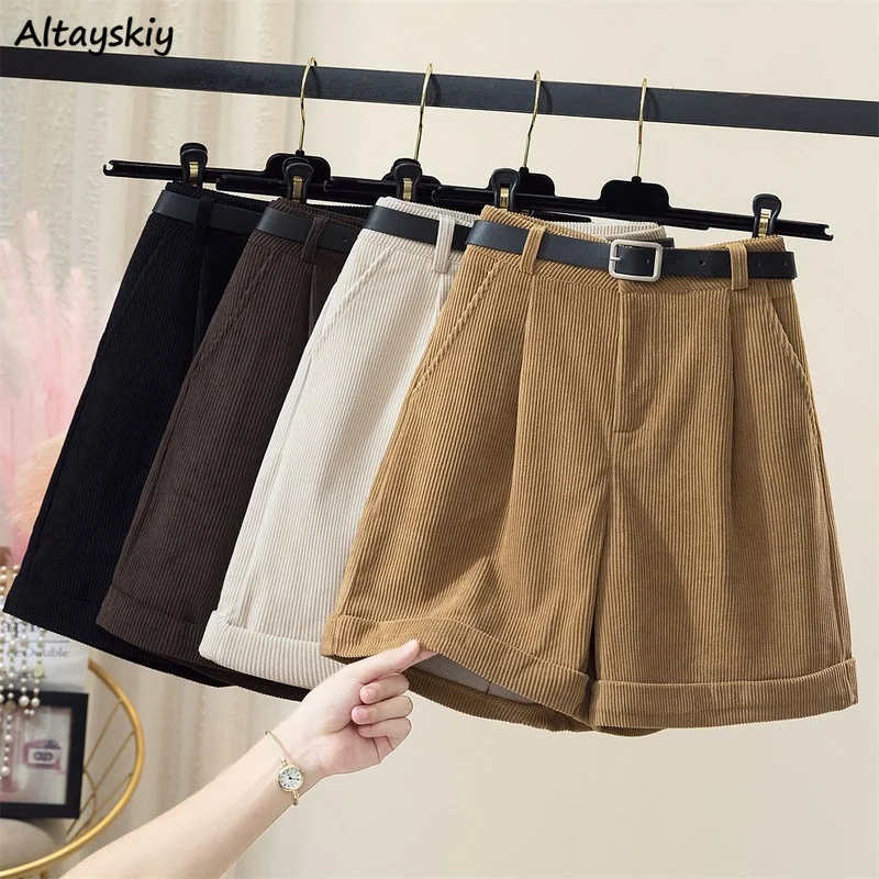 Shorts Women Corduroy All-match Spring-fall Simple Vintage Soft Korean Style Newest Design Solid Leisure Prevalent Minimalist
Shorts Women Corduroy All-match Spring-fall Simple Vintage Soft Korean Style Newest Design Solid Leisure Prevalent Minimalist