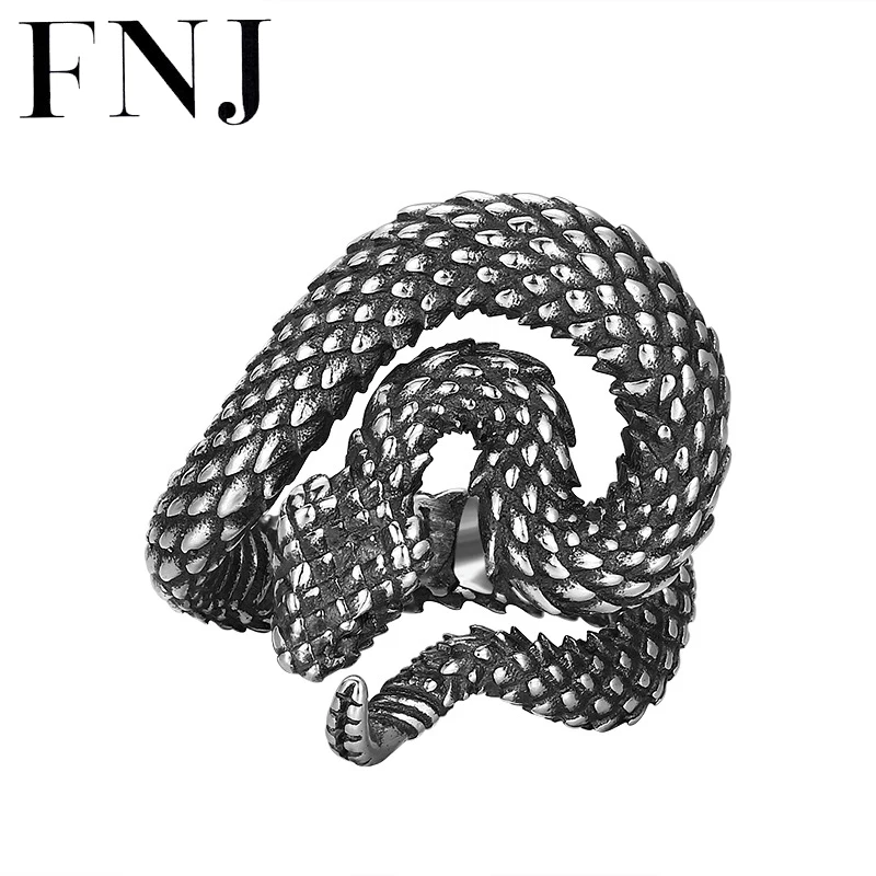 FNJ Vintage Snake Ring 925 Silver New Original S925 Sterling Silver Rings for Men Jewelry Adjustable size 7-10.5
FNJ Vintage Snake Ring 925 Silver New Original S925 Sterling Silver Rings for Men Jewelry Adjustable size 7-10.5