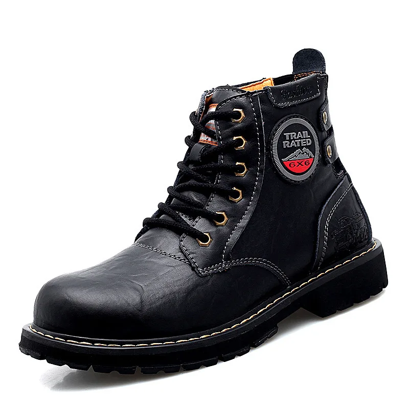 Autumn Winter Men Genuine Leather Working Boots High Top Biker Shoes for Male Casual Brand Fashion Motorcycle Botas Footwear
Autumn Winter Men Genuine Leather Working Boots High Top Biker Shoes for Male Casual Brand Fashion Motorcycle Botas Footwear