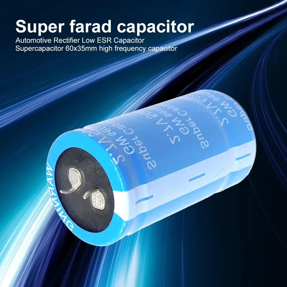 Super Farad Capacitor 2.7V 500F 60x35mm Vehicle Rectifier Low ESR Capacitor Ultracapacitor 2.7V500F 60x35mm 60x35 High Frequency
Super Farad Capacitor 2.7V 500F 60x35mm Vehicle Rectifier Low ESR Capacitor Ultracapacitor 2.7V500F 60x35mm 60x35 High Frequency