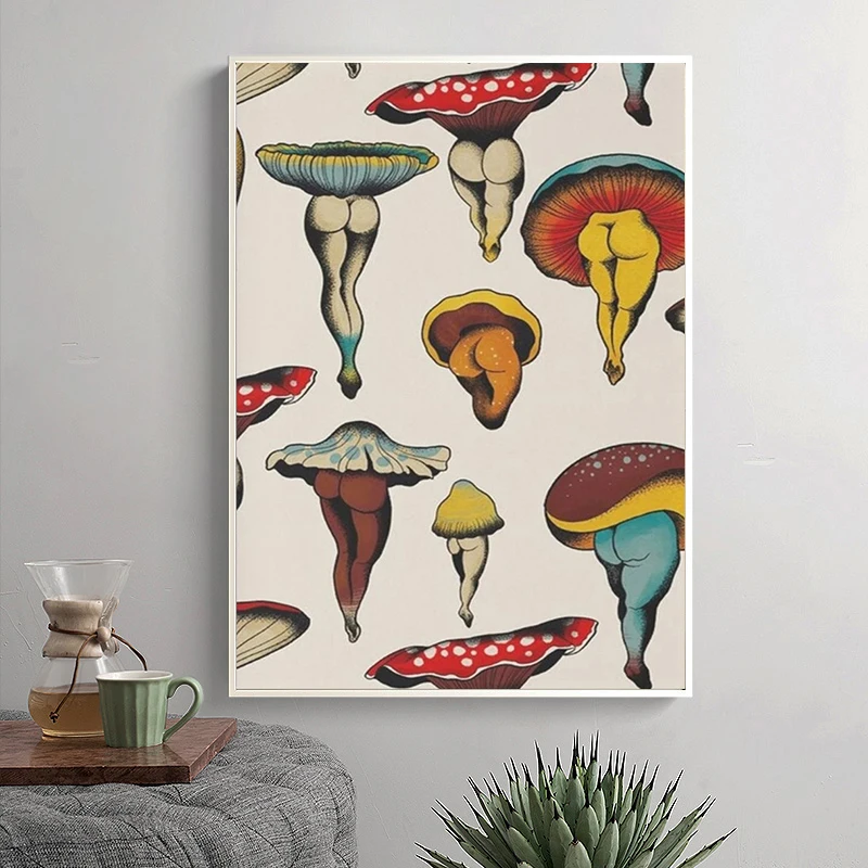 Vintage Abstract Mushroom with Sexy Woman Leg Canvas Painting Posters and Prints Wall Art Picture for Living Room Cuadros
Vintage Abstract Mushroom with Sexy Woman Leg Canvas Painting Posters and Prints Wall Art Picture for Living Room Cuadros