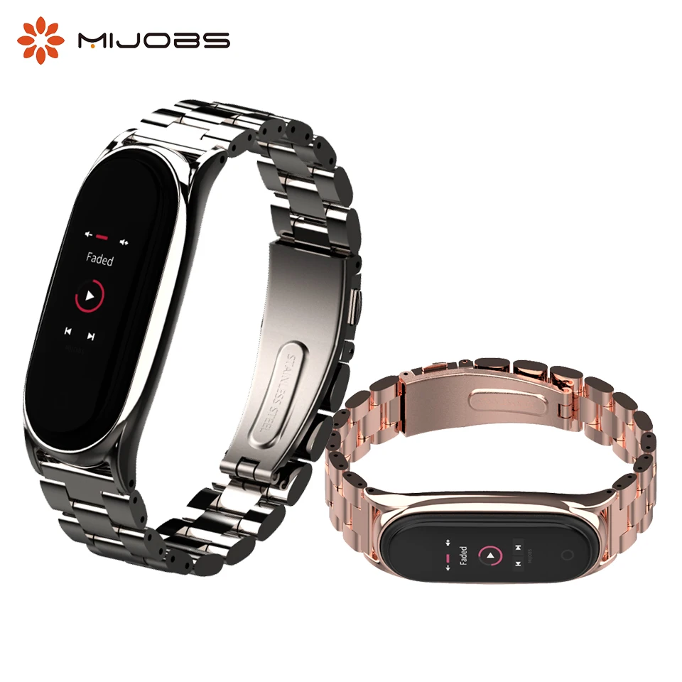 Браслет Mijobs Mi Band 4 с металлическим ремешком для Xiaomi браслет из нержавеющей стали