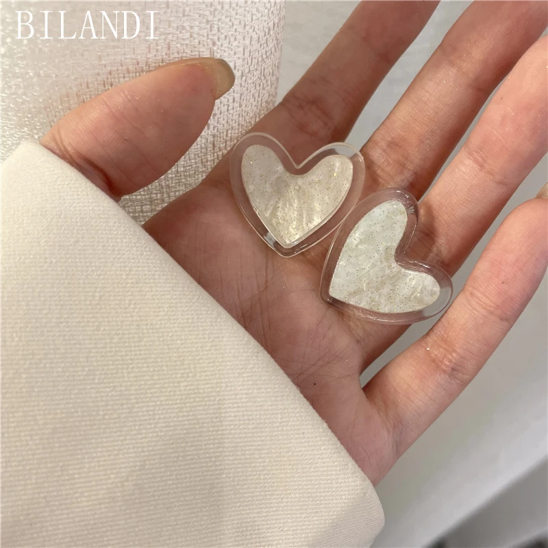 Bilandi S925 needle Sweet Jewelry Acrylic Earrings Simply Design Cute Transparent Love Heart Earrings For Girl Lady Gifts
Bilandi S925 needle Sweet Jewelry Acrylic Earrings Simply Design Cute Transparent Love Heart Earrings For Girl Lady Gifts