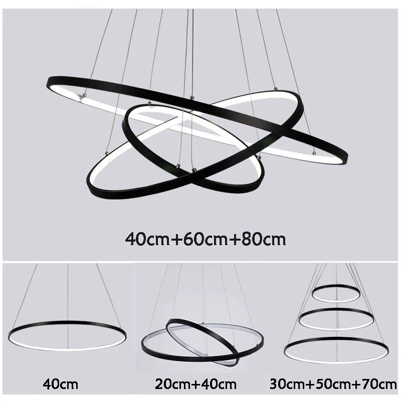 Black/White Color Modern pendant lights for living room dining room 4/3/2/1 Circle Rings acrylic aluminum body LED ceiling Lamp
Black/White Color Modern pendant lights for living room dining room 4/3/2/1 Circle Rings acrylic aluminum body LED ceiling Lamp