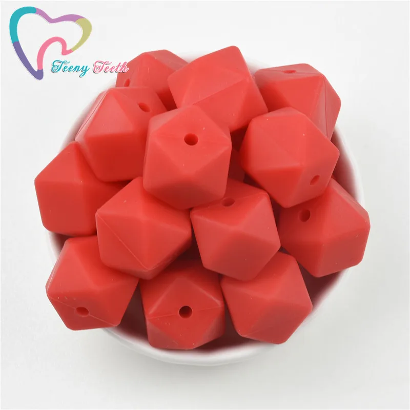 Teeny Teeth 10PCS Red 14-17 MM Hexagon Silicone Beads BPA Free Geometric Food Grade Silicone Teether DIY Teething Beads Necklace
Teeny Teeth 10PCS Red 14-17 MM Hexagon Silicone Beads BPA Free Geometric Food Grade Silicone Teether DIY Teething Beads Necklace