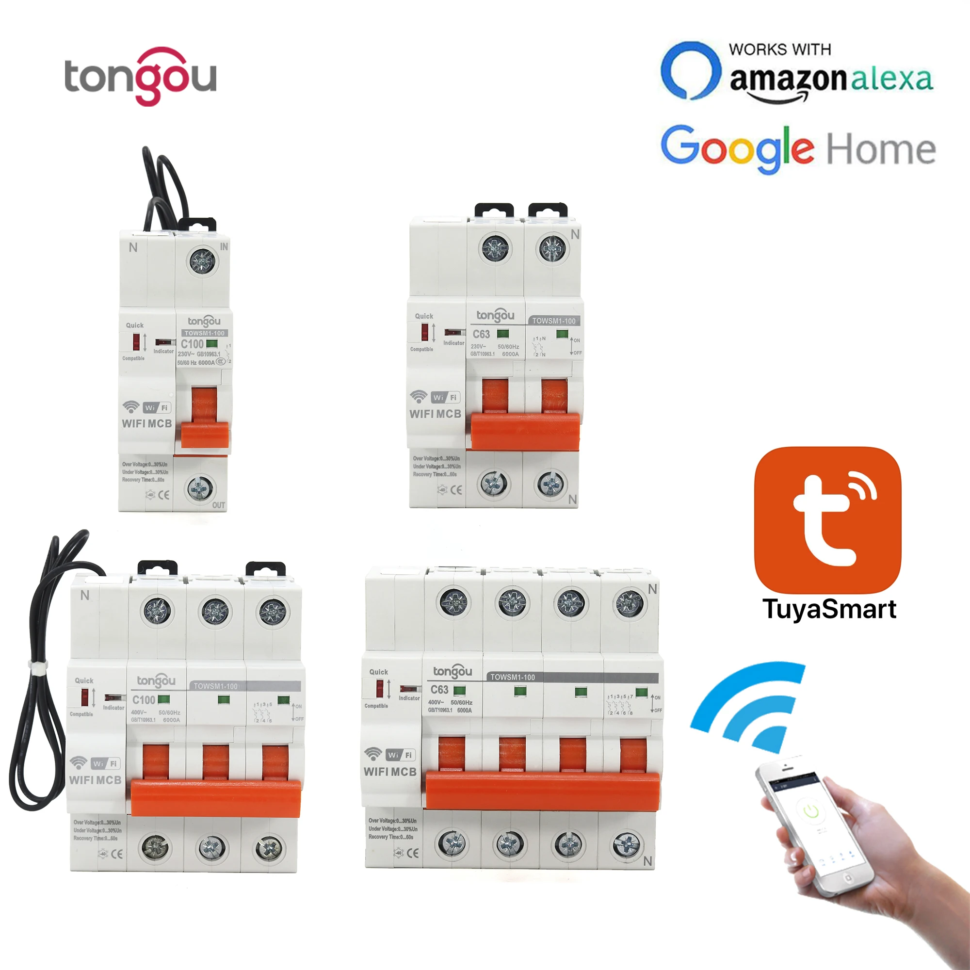 WIFI Circuit Breaker Timer Remote Control with Overload and Overvoltage/Undervoltage Protection Intelligent Reclosing Switch
WIFI Circuit Breaker Timer Remote Control with Overload and Overvoltage/Undervoltage Protection Intelligent Reclosing Switch