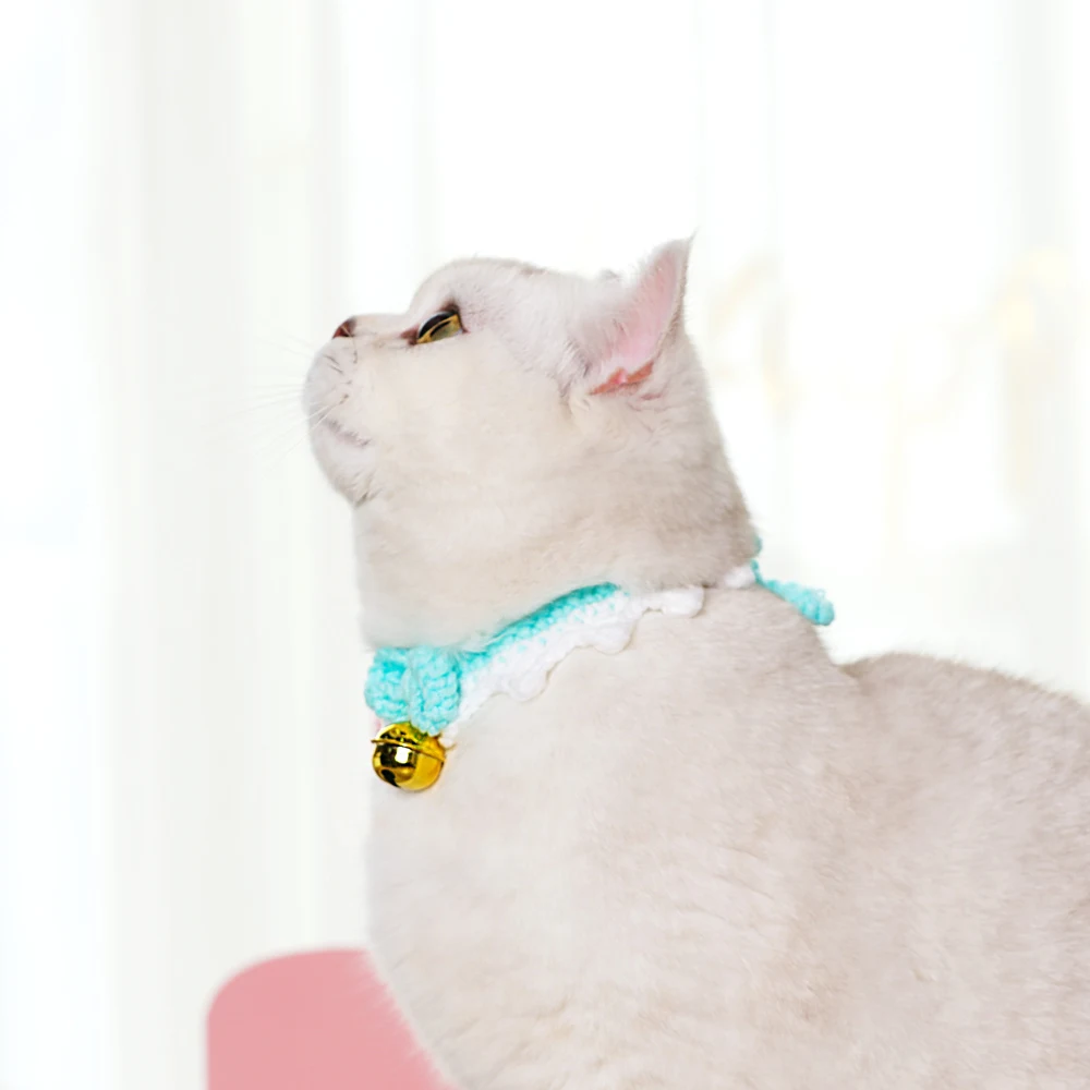 Pet Cat Handwoven Knitted Bell Collar Pet Cat Kittens into Cat Cotton Cute Wool Bell Collar Cat Accessories Pet Products
Pet Cat Handwoven Knitted Bell Collar Pet Cat Kittens into Cat Cotton Cute Wool Bell Collar Cat Accessories Pet Products