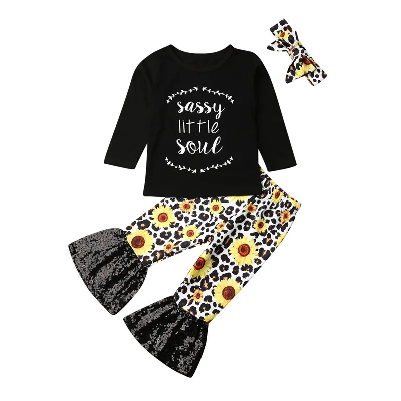 3pcs Toddler Baby Girl Clothes Tops Sunflower Flares Pants Headband Outfits Set Autumn 2019 New
3pcs Toddler Baby Girl Clothes Tops Sunflower Flares Pants Headband Outfits Set Autumn 2019 New