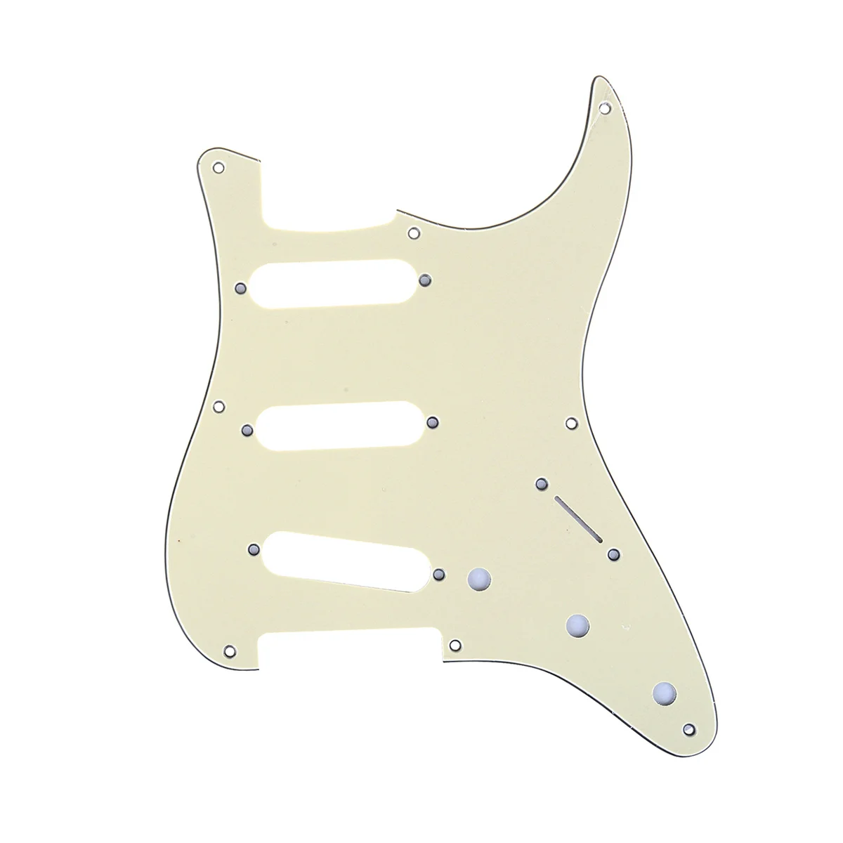 

Musiclily Pro 8-Hole 50s 57 Vintage Style Strat SSS Guitar Pickguard for American Stratocaster, 3Ply Cream