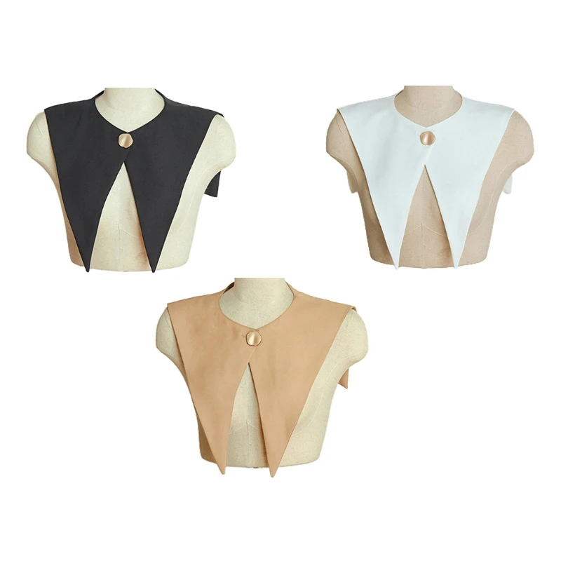 M89E женский круглый воротник, накладной воротник, шаль, пуговицы, треугольный шарф, ожерелье, пончо Dickey 
M89E женский круглый воротник, накладной воротник, шаль, пуговицы, треугольный шарф, ожерелье, пончо Dickey