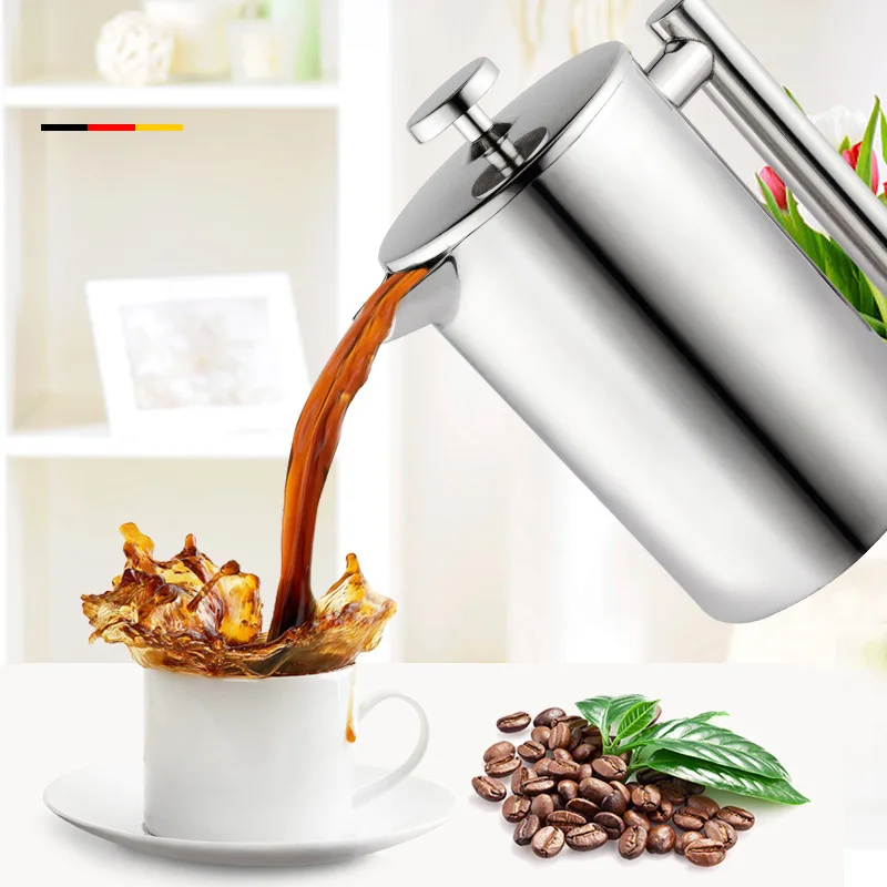 Double-layer 304 Stainless Steel French Press Pot American Coffee Pot Convenient Household Teapot and Tea Maker
Double-layer 304 Stainless Steel French Press Pot American Coffee Pot Convenient Household Teapot and Tea Maker