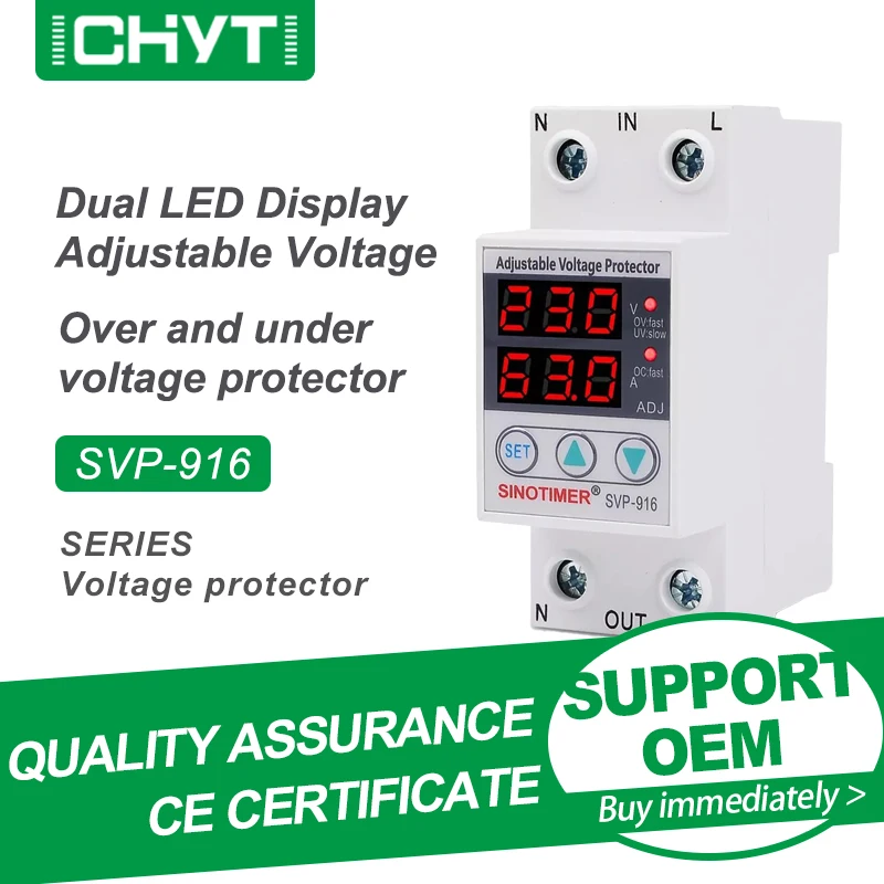 Free Shipping SVP-916 Household Din Rail AC 230V 80A 63A Adjustable Digital Dual Display Limit Over Current Protector
Free Shipping SVP-916 Household Din Rail AC 230V 80A 63A Adjustable Digital Dual Display Limit Over Current Protector