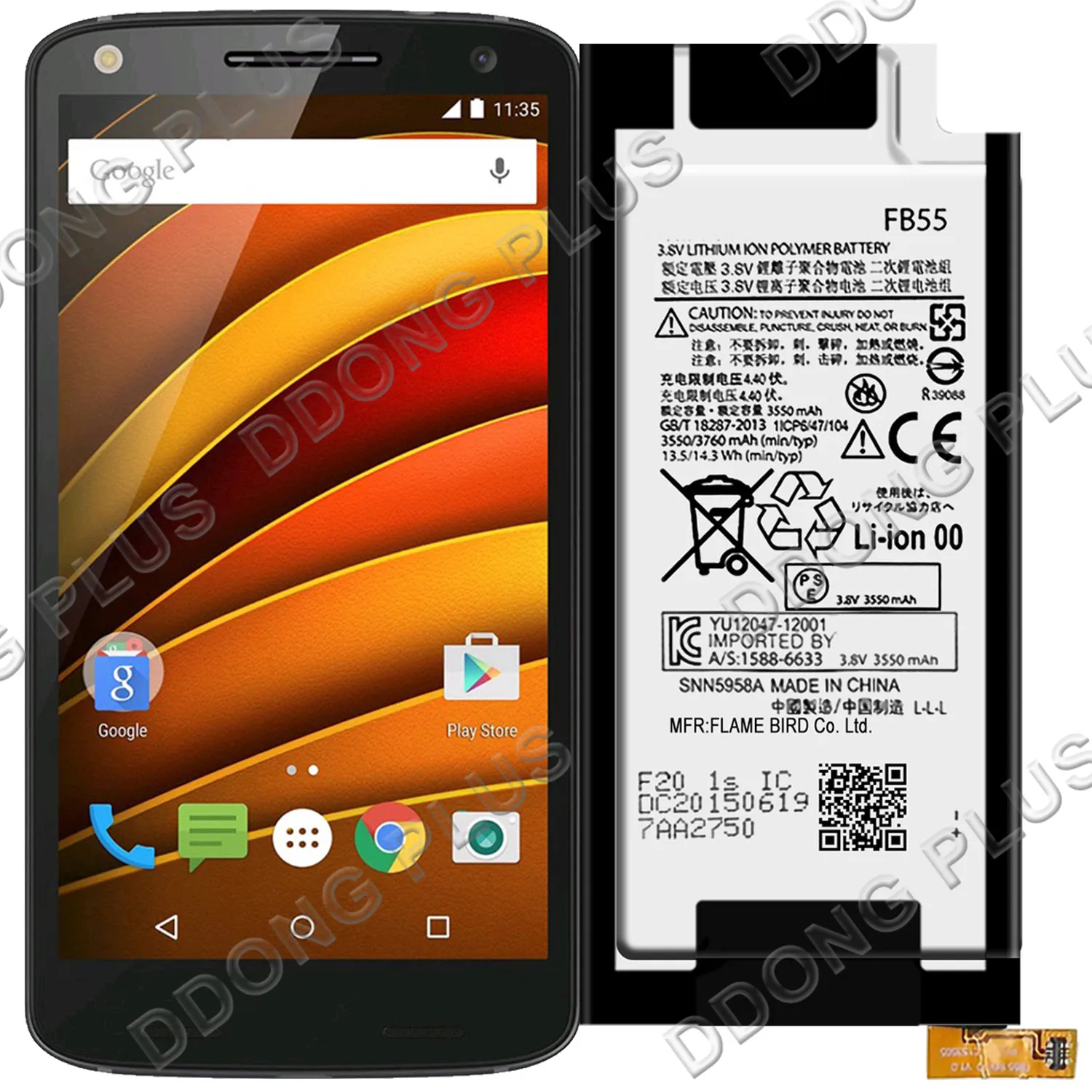 Батарея FB55 для Motorola Moto X Force XT1581 аккумулятор SNN5958A запасная часть ремонта |