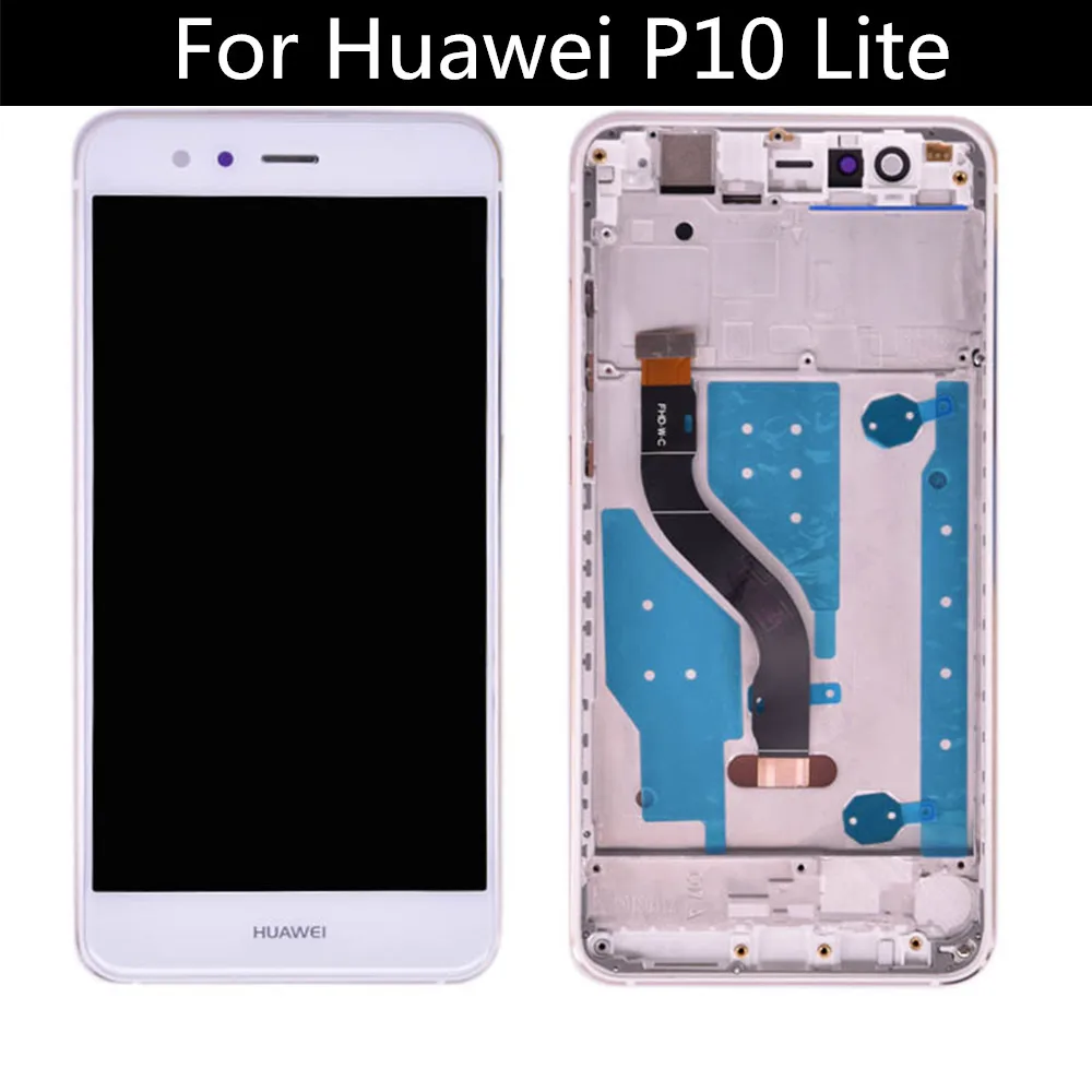 5 2 дюймов AAA Качество ЖК дисплей с рамкой для Huawei P10 Lite Экран дисплея WAS LX1 LX1A LX2