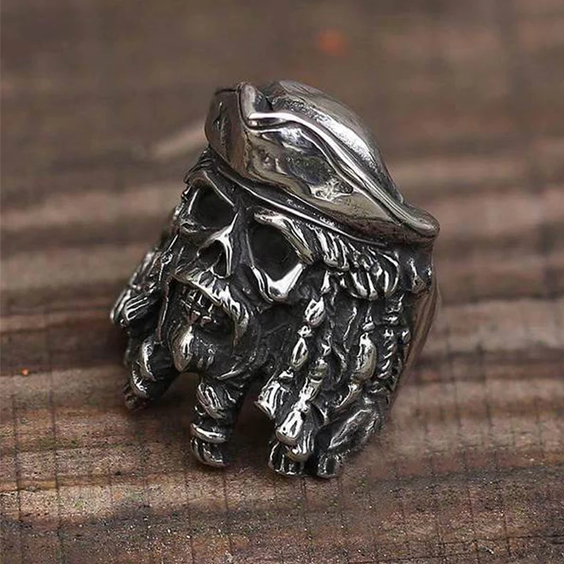 Trendy Fashion Domineering Retro Punk Gothic Pirate Caribbean Captain Skull Men Ring Hip Hop Rock Party Locomotive Jewelry
Trendy Fashion Domineering Retro Punk Gothic Pirate Caribbean Captain Skull Men Ring Hip Hop Rock Party Locomotive Jewelry