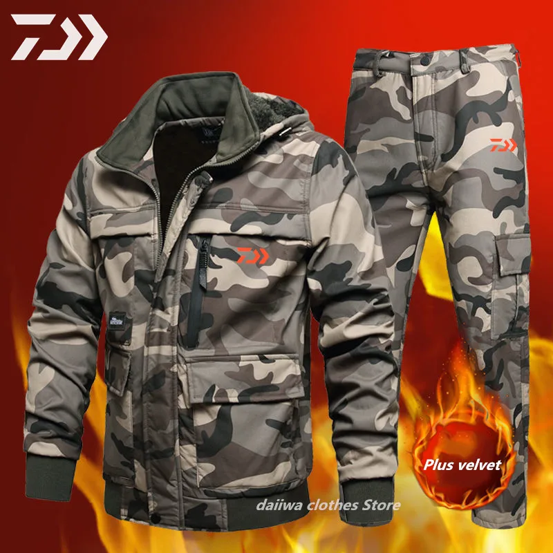 Winter Fishing Clothing Outdoor Mountaineering Fishing Suit Plus Velvet Thickening Pure Cotton Camouflage Hooded Fishing Pants
Winter Fishing Clothing Outdoor Mountaineering Fishing Suit Plus Velvet Thickening Pure Cotton Camouflage Hooded Fishing Pants